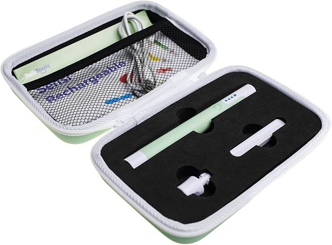 TalkTools Sensi Rechargeable Oral Sensory Therapy Tool with Soft Sensi Jaw Tips – 10-Piece Adjustable Sensory Stimulation Set for Oral Motor Awareness & Feeding Skill Development –Green