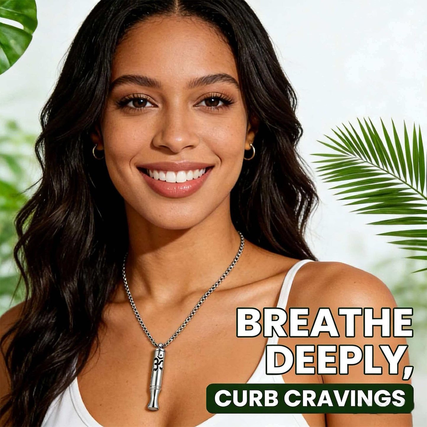 phaxud Stainless Steel Mindful Breathing Necklace with Aromatherapy Diffuser & Guided Meditation Cards, Calming Relaxation Tool for Meditation & Healthy Habit (Necklace with card, Gold)