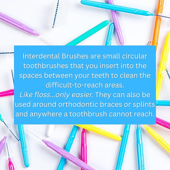 Piksters Interdental Brushes, 40 pk, Size 5, Interdental Tooth Brush for Large Gaps, Gum Soft Bristles for Plaque Removal, Safe for Braces