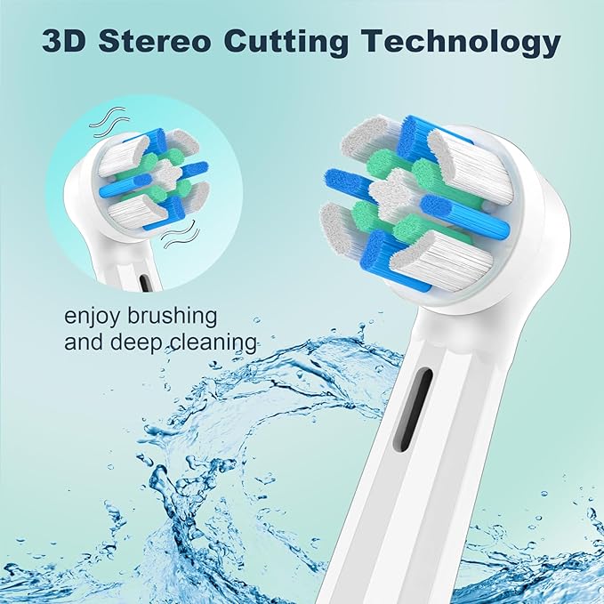 10PACK Replacement Toothbrush Heads Compatible with Oral B iO Series 2/3/4/5/6/7/8/9/10 Electric Toothbrush,Round Brush Heads for Gentle Gum Care & Deep Cleaning,White