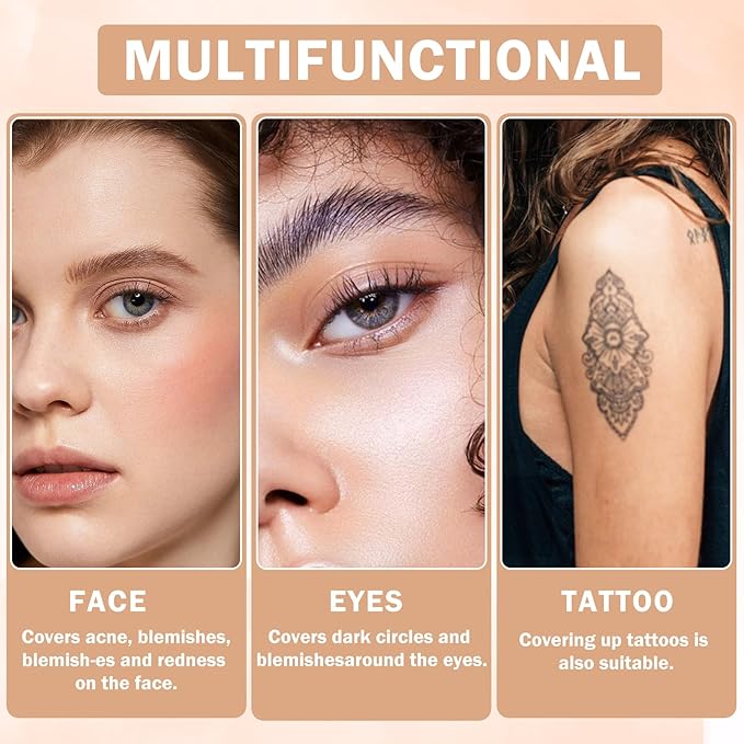 Under Eye Concealer for Dark Circles Color Corrector Pro Full Coverage Concealer de oieras Long-lasting Cover up Makeup - 07 DEEP