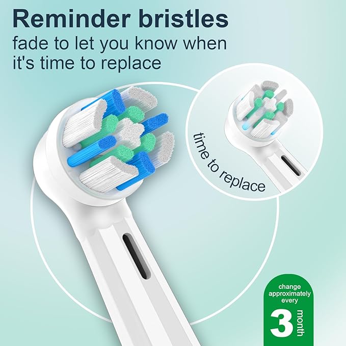 Replacement Toothbrush Heads Compatible with Oral B iO Series 2/3/4/5/6/7/8/9/10 Electric Toothbrush,Round Brush Heads for Gentle Gum Care & Deep Cleaning,White