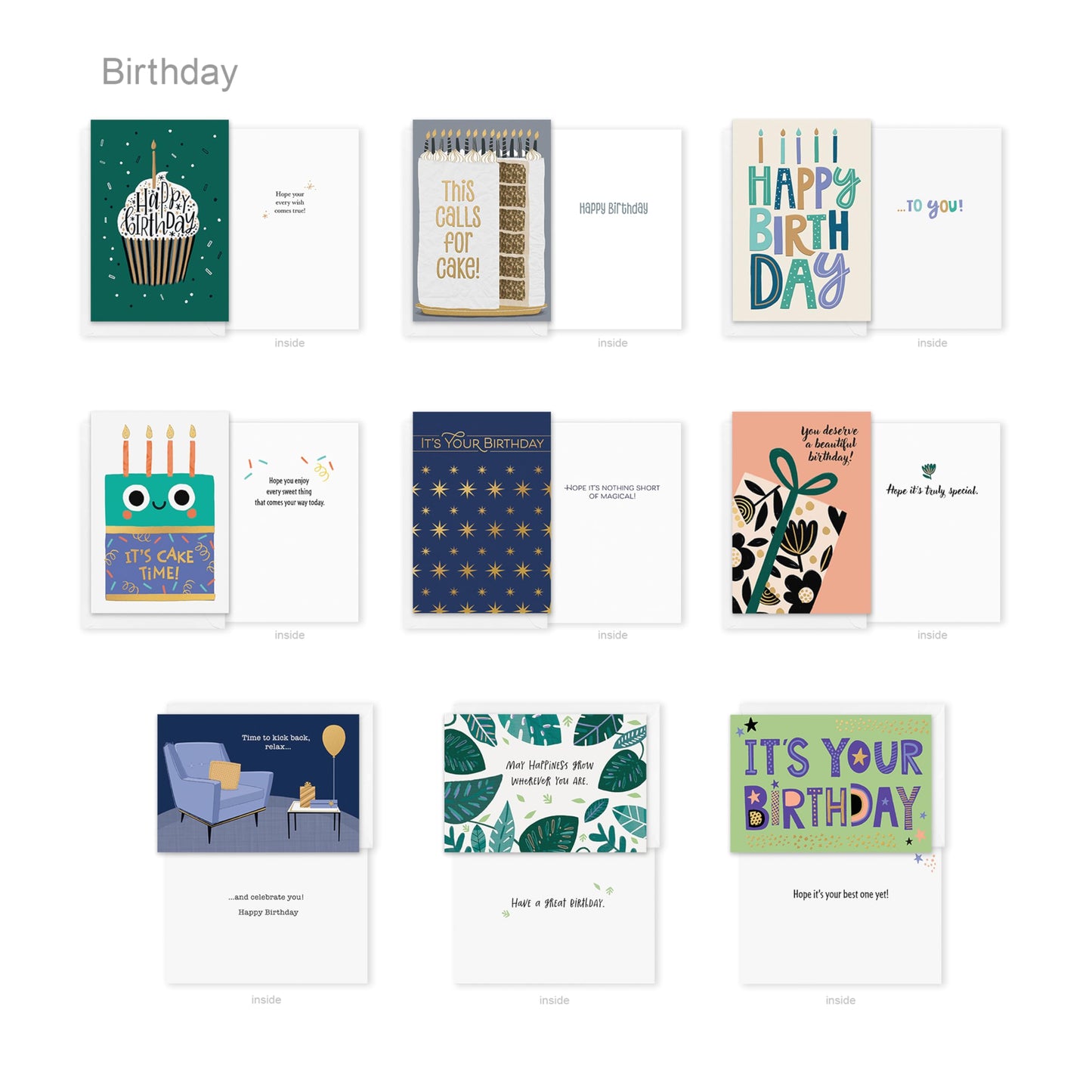 American Greetings All Occasion Deluxe Card Assortment with Envelopes and Storage Box(60-Count)