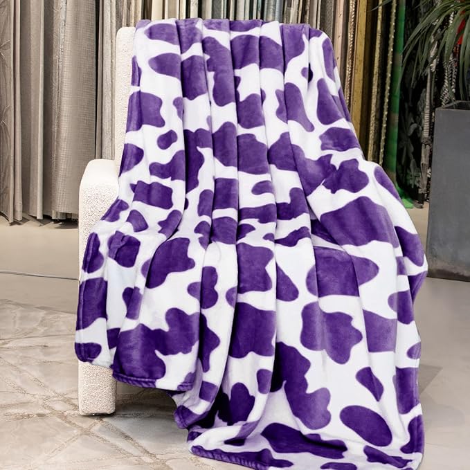 Purple Throw Blanket for Bed - Lavender Soft Fleece for Women, Girls, Teens | Lightweight Bedding & Couch Accessories - Purple Gifts for Birthday, Holidays 50"x60"