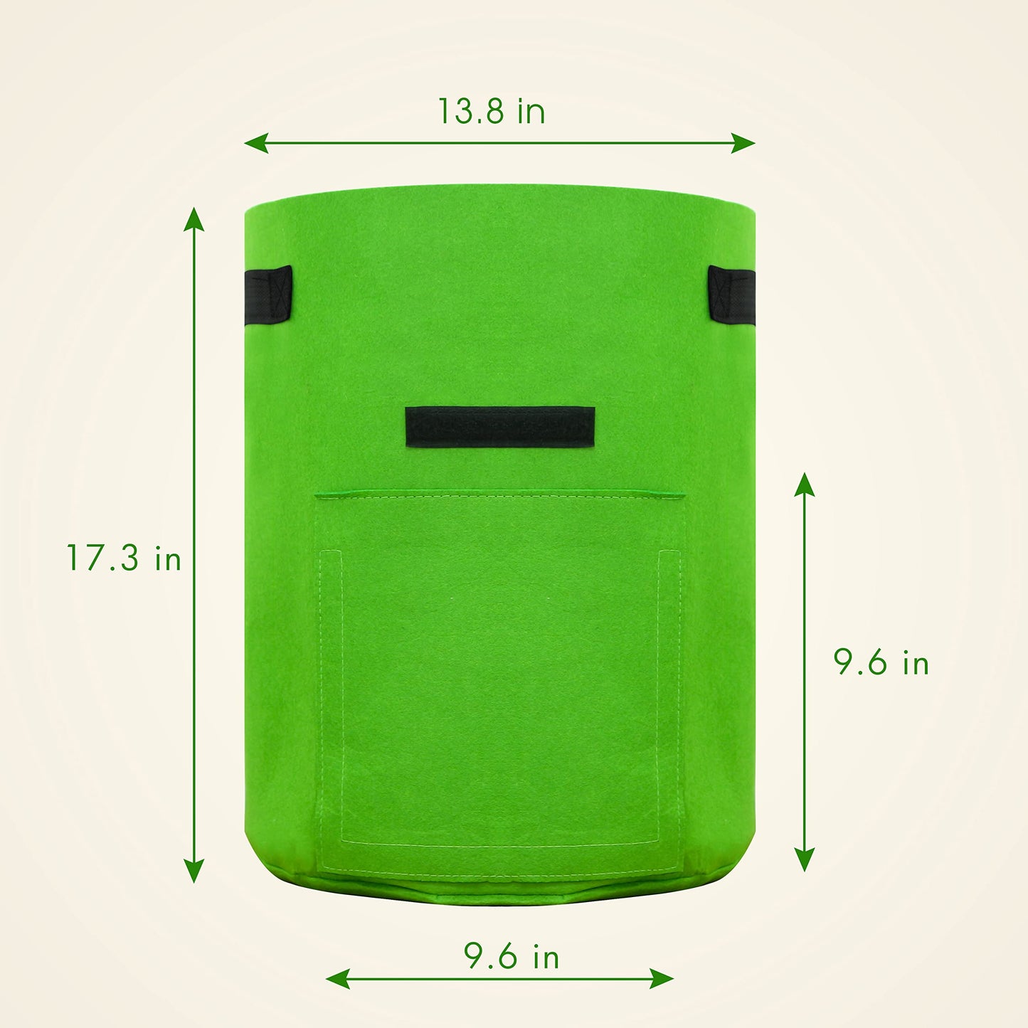 Gardzen 6 Pack BPA-Free 10 Gallon Vegetable Grow Bags with Access Flap and Handles, Suitable for Planting Potato, Taro, Beets, Carrots, Onions, Peanut