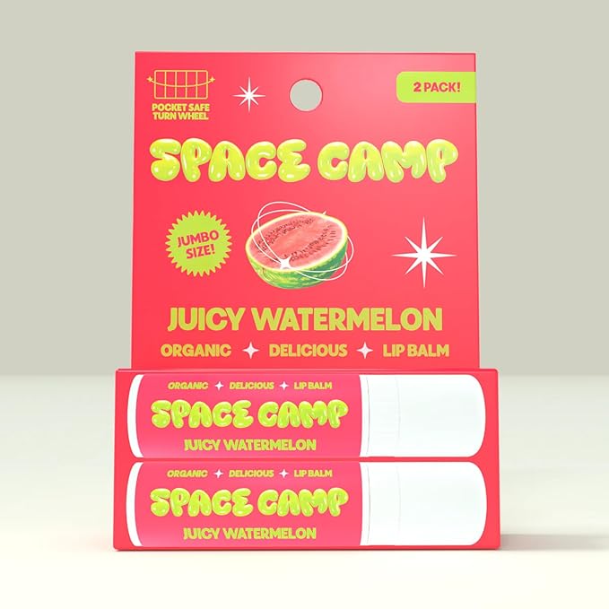 Wellness Jumbo Lip Balm - Juicy Watermelon Organic Flavored Balm (2 Pack)