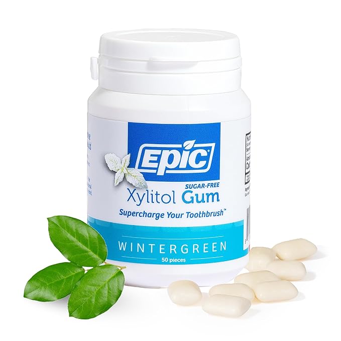 Epic Dental Sugar Free Oral Care Set – 50-Piece Wintergreen Gum, 180 Peppermint Mints, 2 Tubes Spearmint Fluoride Toothpaste – Aspartame Free, Dentist Approved, Helps with Dry Mouth & Cavity Care