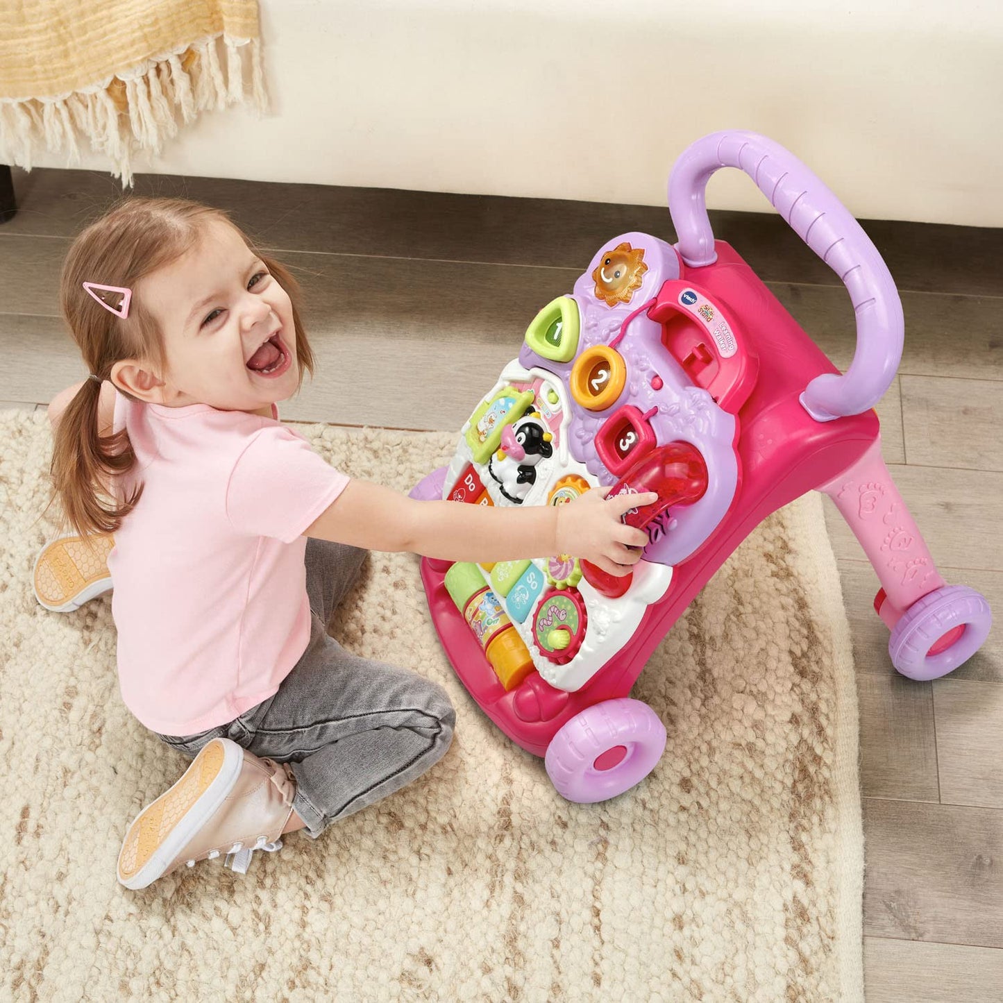VTech Sit-to-Stand Learning Walker (Frustration Free Packaging), Pink