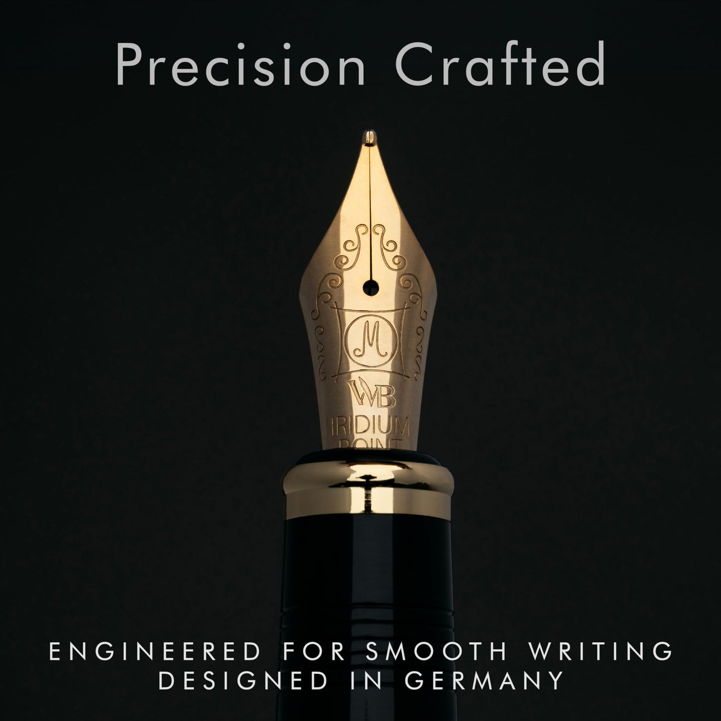 Wordsworth & Black Majesti Fountain Pen-(Red), Luxury Case, 24K Gold Finish; 18K Gilded Medium Nib- Ink Cartridges, Refillable Ink Converter-Calligraphy Pen-Best Business Gift Set for Men & Women