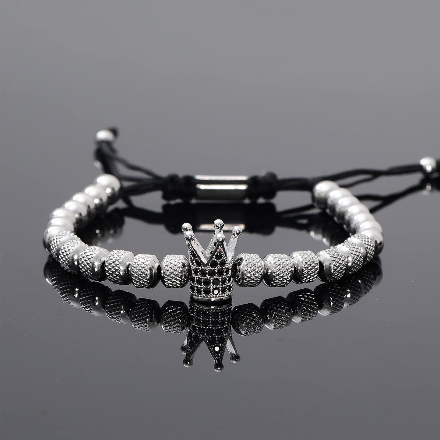 WFYOU 3PCS Stainless Steel Bracelets for Men Gold Roman Numeral Bangle Bracelet Twisted Cable Bracelet Adjustable Cuff Bracelet Mens Luxury Jewelry Bracelets Gifts(I:Silver)