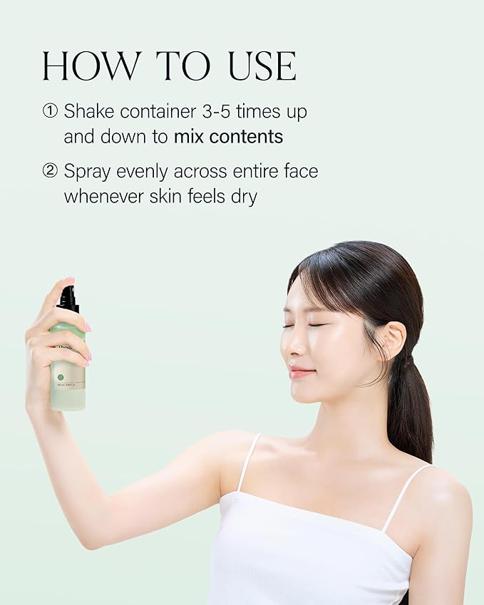 About Me SOOP Calming Aqua Mist – Korean 80.4% Jeju Cypress Water 2-Layer Face Spray for All Skin Types – Daily pH Balancing Mist with Centella & Tea Tree – Korean Skin Care – 4.23oz, 125ml