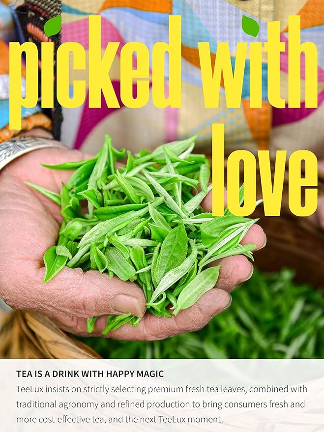 TeeLux Decaf Earl Grey Tea Bags, Decaffeinated Black Tea Blended with Natural Bergamot, Smooth & Full-Bodied, Enjoy Hot or Iced, 100 Count