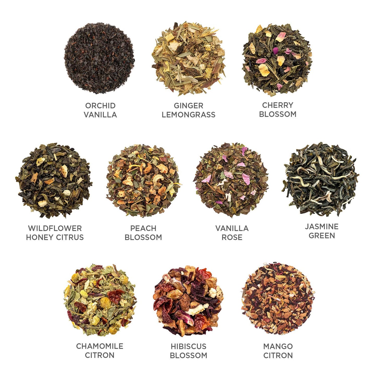 Tea Forte Jubilee Presentation Box Tea Gift Set Sampler, 20 Count 2 of Each Variety Individually Wrapped Handcrafted Pyramid Infuser Bags