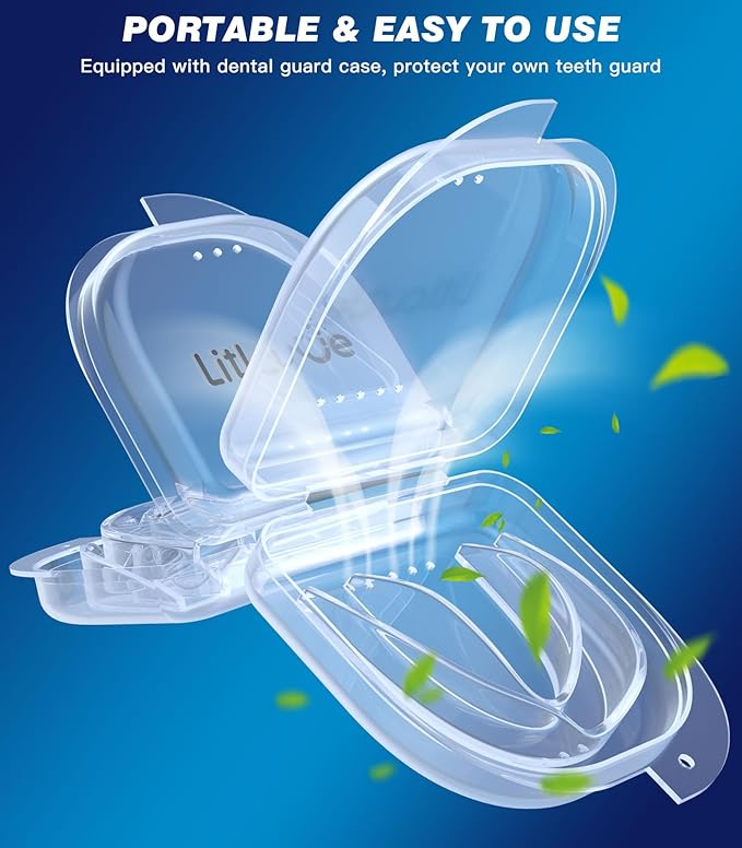 Mouth Guard for Grinding Teeth at Night,Teeth Grinding Mouth Guard for Sleep,Reusable Guard for Sleeping,4 Pack/Small Size,Transparent