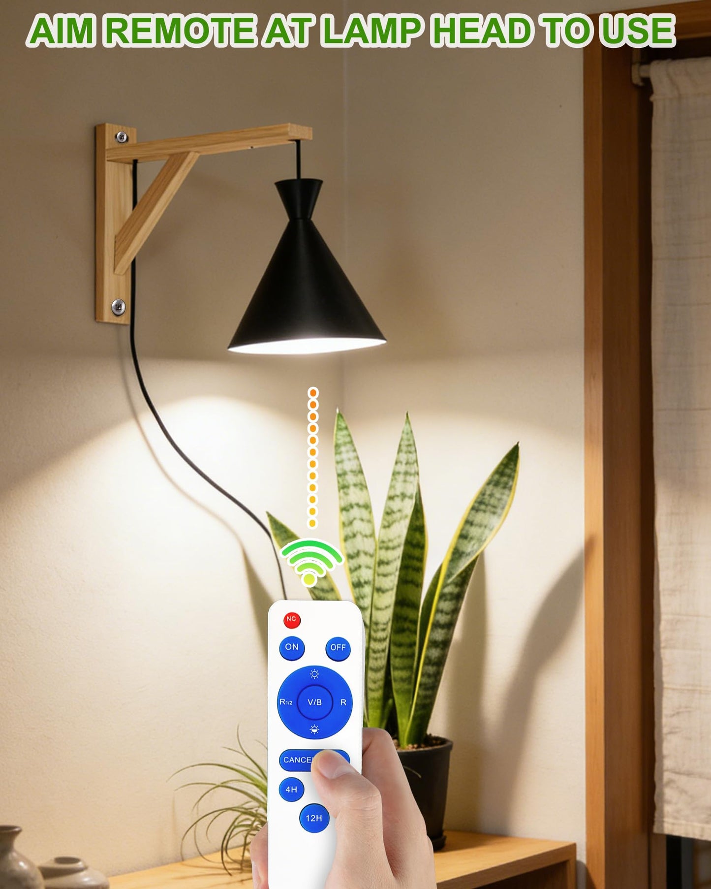 Arikashi Hanging Grow Light, LED Growing Light Full Spectrum for Indoor Plants，4/8/12H Timer, Height Adjustable Grow Lamp for Large Plants