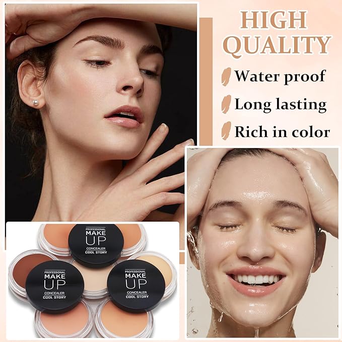 Under Eye Concealer for Dark Circles Color Corrector Pro Concealer de oieras Long-lasting Cover up Makeup Long-lasting,Waterproof - Set C-05+06