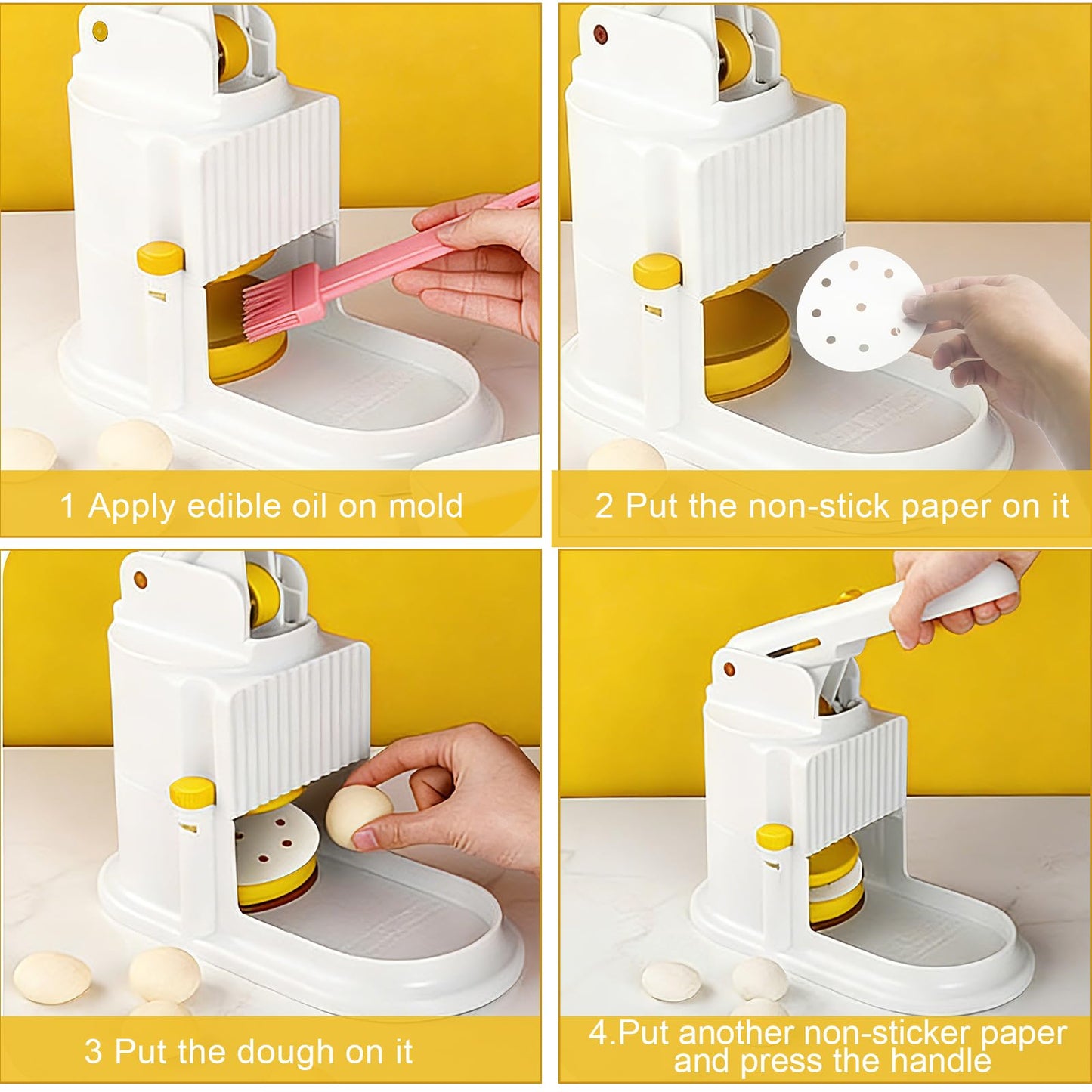 Manual Dumpling Maker with Wrapper Press, 3-in-1 Home Dumpling Mold, Easy Clean Dumpling Making Kit for Ravioli, Pierogi, Empanada, Bun, Chinese Pastry - Beginner Friendly