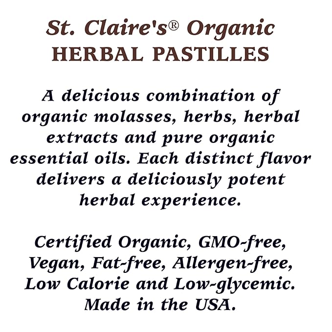 St. Claire's Organic Herbal Pastilles, (Coffee, 8 Ounce Refill Bag) | Gluten-Free, Vegan, GMO-Free, Plant-based, Allergen-Free | Made in our Allergen-Free facility