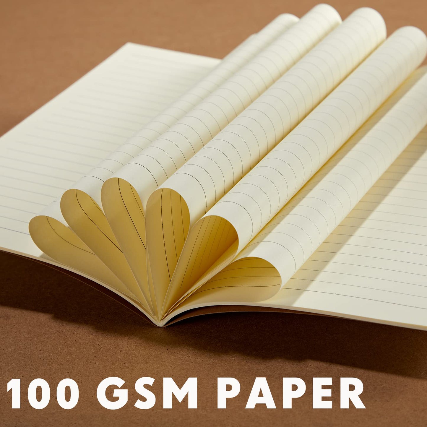 Sepamoon 200 Pack Kraft Notebook Journals 5.5 Inch x 8.3 Inch A5 Journal Softcover Notebooks Bulk for Kids Student Writing Sketch Travel Journal Office Notepad with 60 Pages 30 Sheets(Brown)