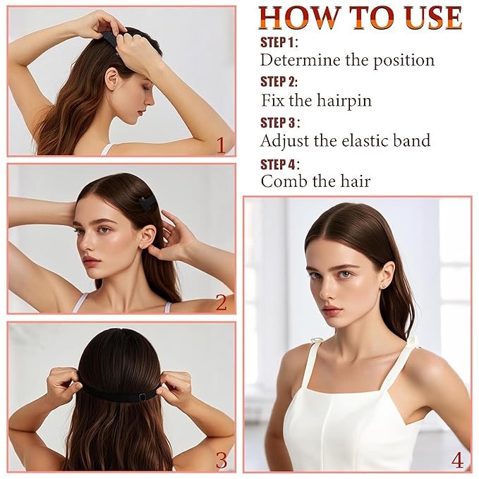 Facelift Bands with Clips - Invisible Stretching Lifting Straps, Adjustable Elastic Slimming Bands (24cm Blonde Double)