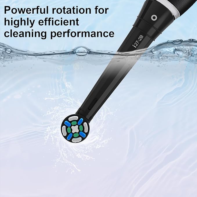 12pcs iO Replacement Heads Compatible with Oral B IO 2/3/4/5/6/7/8/9/10 Series Electric Toothbrush,Compatible with Oral B io Series Toothbrush Heads with Medium Bristles,Black