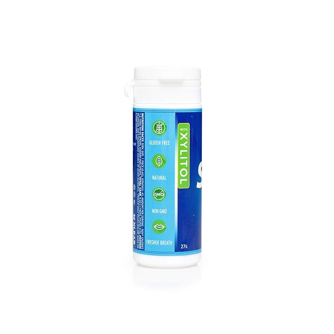 Spry Xylitol Peppermint Mints Sugar Free Candy - Promote Oral Health, Increase Saliva Production, Stop Bad Breath, Non-GMO, Gluten-Free, 45 Count (Pack of 1)