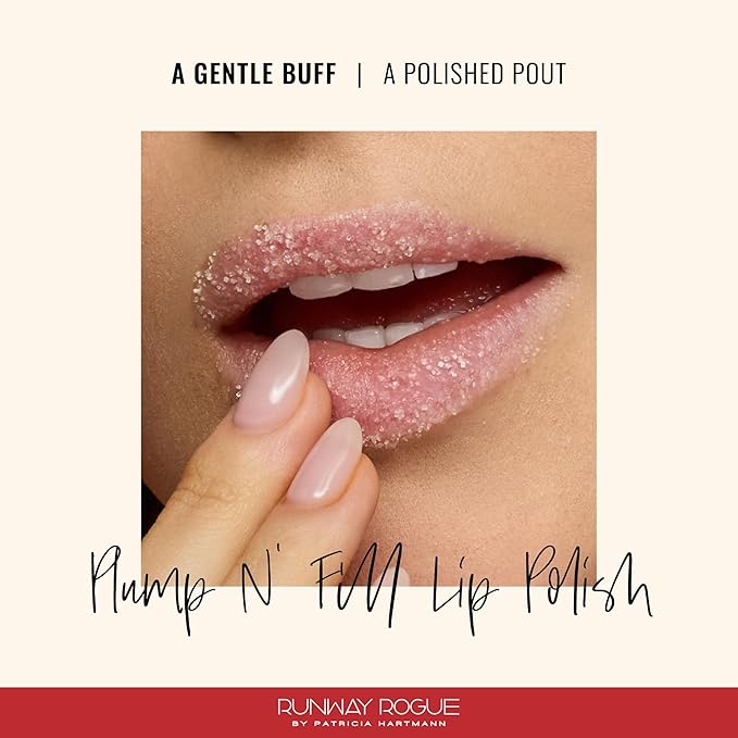 Runway Rogue Plump N’ Fill Lip Polish, Exfoliating Lipcare Scrub for Smooth, Soft Lips, 3.35 Ounces