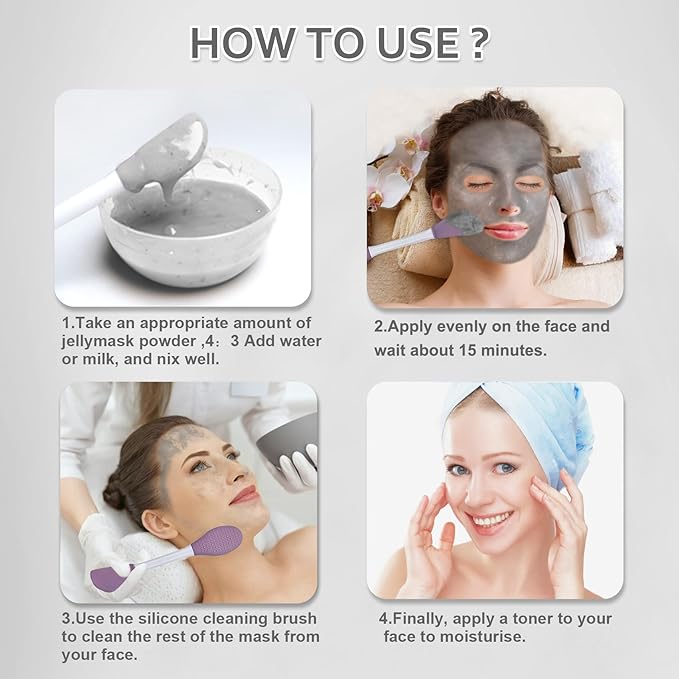 Jelly Mask Powder for Facials,Bamboo Charcoal Jelly Mask for Facials Professional,Hydro jelly Mask,Peel Off Jelly Face Masks for Deep Pore Cleansing DIY SPA 23 FL OZ Mask Powder