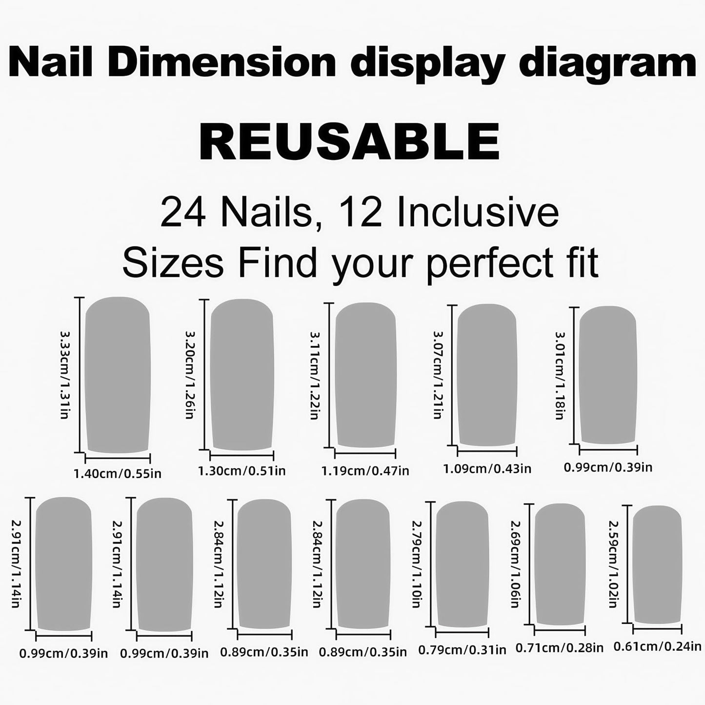 Long Press on Nails Square Fake Nails French Tip False Nails with Flowers Designs Artificial Nails Brown Stick on Nails for Women 24pcs