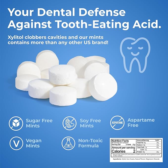 Epic Dental Sugar Free Oral Care Set – 50-Piece Wintergreen Gum, 180 Peppermint Mints, 2 Tubes Spearmint Fluoride Toothpaste – Aspartame Free, Dentist Approved, Helps with Dry Mouth & Cavity Care