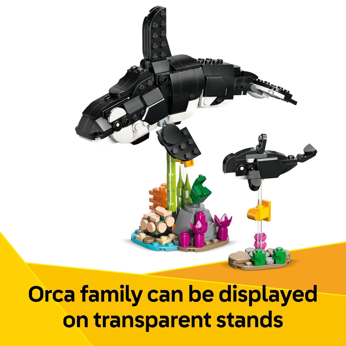 LEGO Creator 3 in 1 Wild Animals Panda Family - Building Toy Kit for Kids with 3 Building Options, Panda, Penguin, or Orca - 8 Year Old Girl & Boy Birthday Gifts - 31165