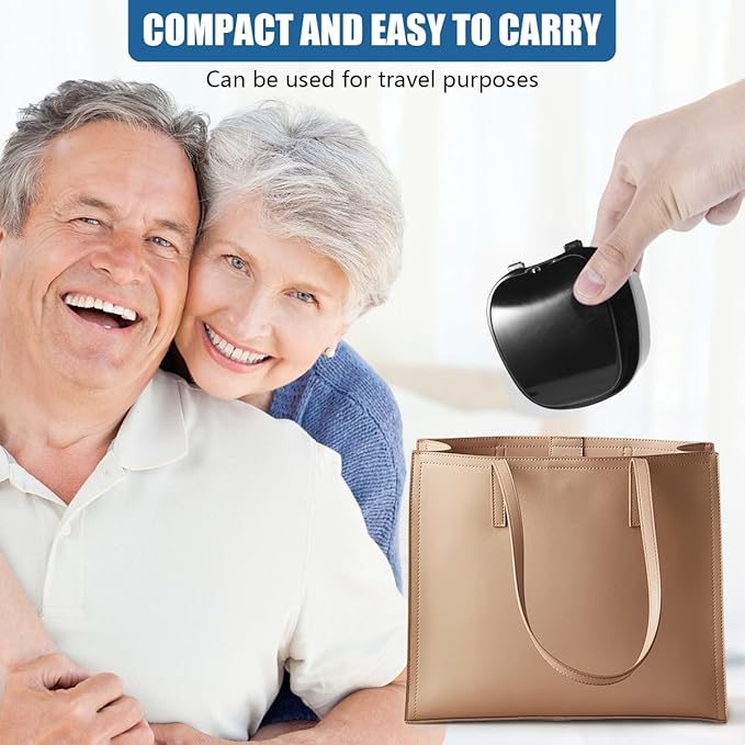 Black Denture Bath Case Cup Box Holder Storage Soak Container with Strainer Basket for Travel Cleaning