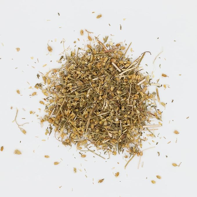 MagJo Naturals Yarrow Leaf & Flower, Dried, Cut and Sifted Achillea millefolium (4 oz)