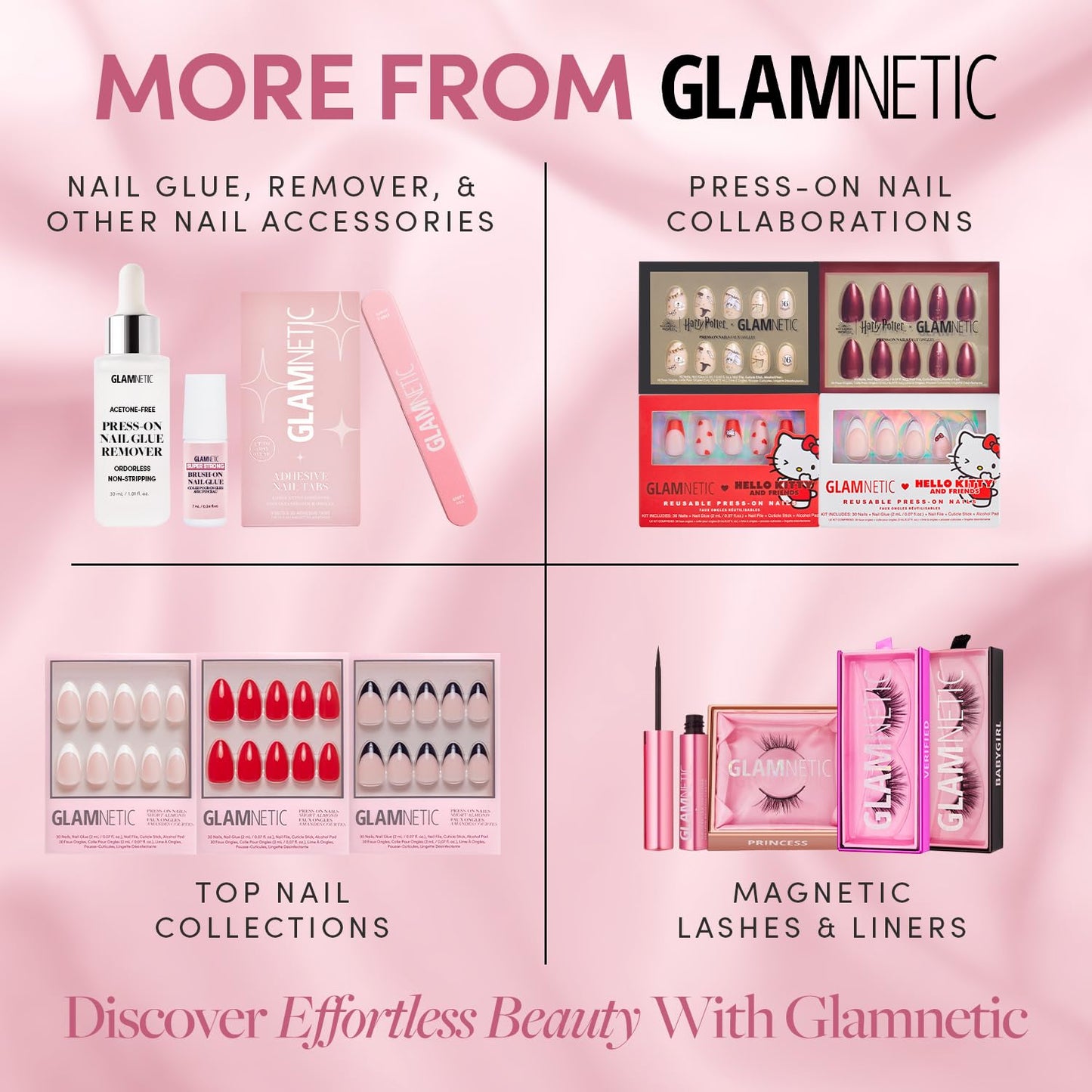 Glamnetic Press-On Nails - White Swan | Opaque Classic Off White Short Oval False Nails | 15 Sizes - 30 Nail Kit with Glue & Nail Tabs