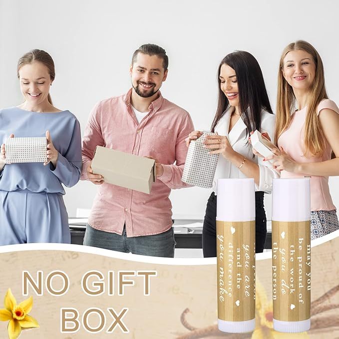 Demissle 48 Pcs Thank You Lip Balm Appreciation Gifts Bulk Inspirational You're the Balm Vanilla Ingredients Lips Care for Thanksgiving Christmas Appreciation Favor Employee Coworker Volunteer