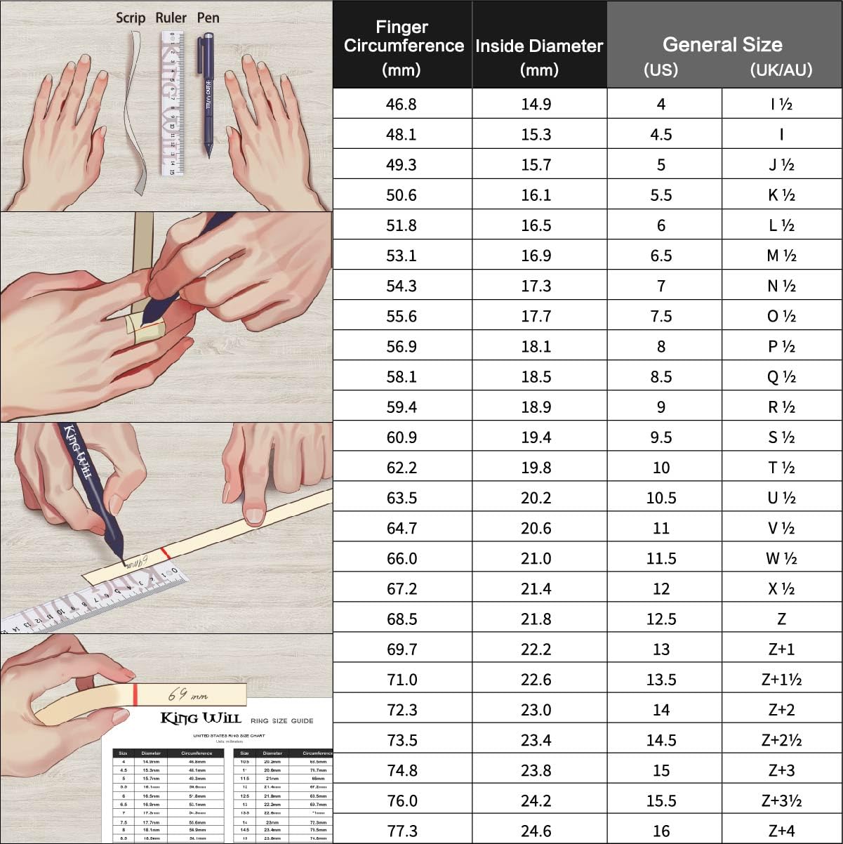 King Will Mens Fidget Ring Golden Yellow 8mm Stainless Steel Ring Spinner Ring For Men Women Stress Anxiety Relief Rotating Ring Finger Teens Toy Triple Moon Comfort Fit For Unisex Adults 8