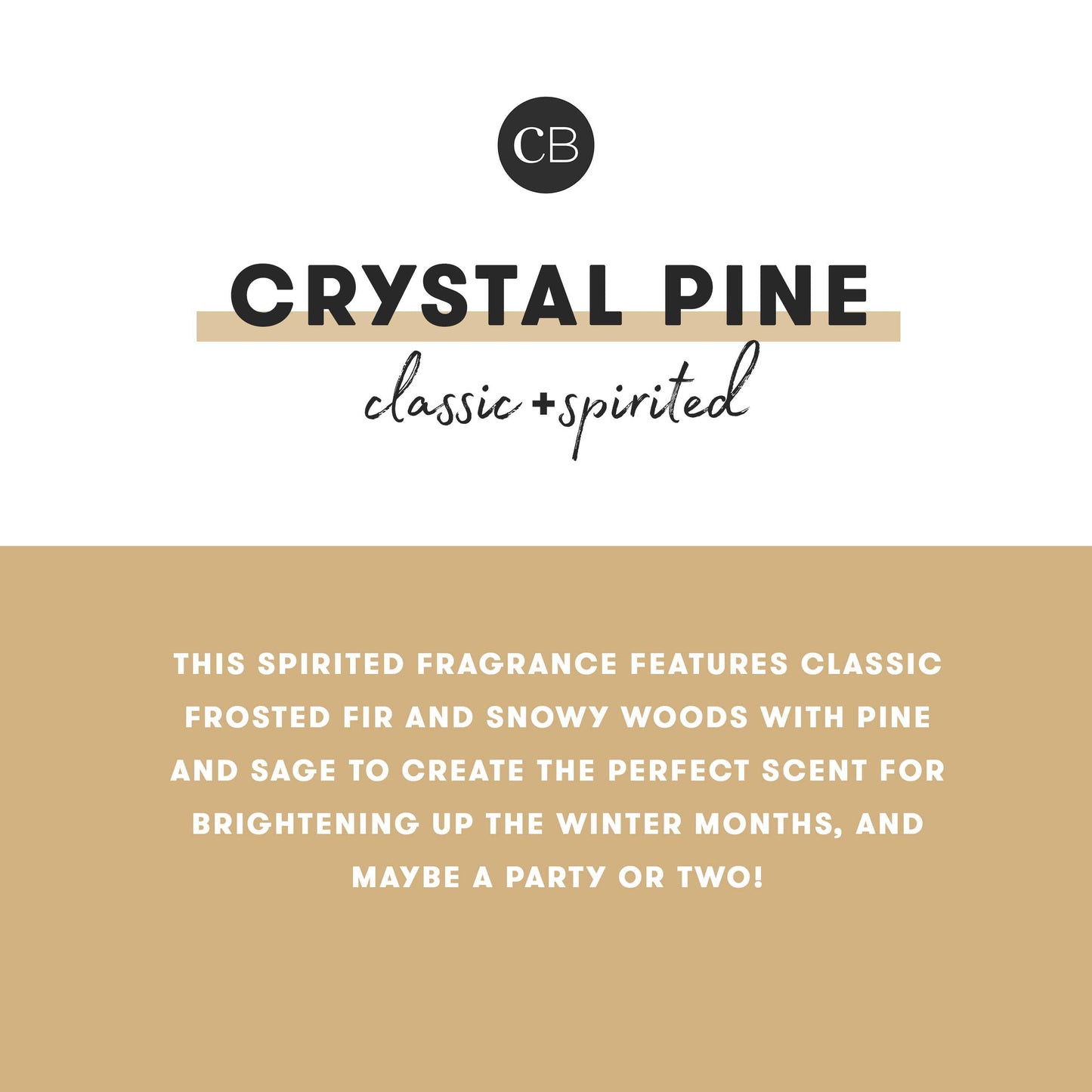Capri Blue Pattern Play Signature Holiday Candle - Luxury Holiday Scented Candle for Home- Long Lasting Soy Wax Blend - Comes in Decorative Glass Jar (Crystal Pine, 19 oz)