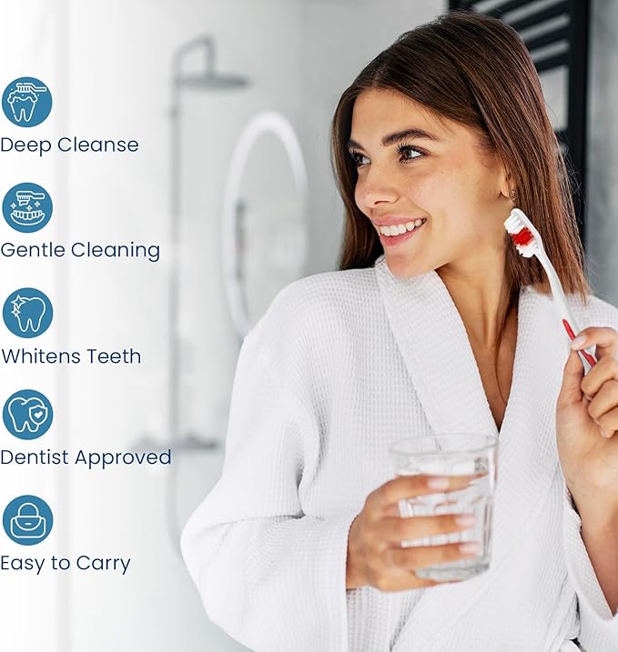 200 Toothbrushes Bulk Wholesale Quantity Standard Size, Dental Care Toiletries, Medium Soft Bristles, Individually Wrapped, Homeless Care, Disposable Use, Hotels, Travel