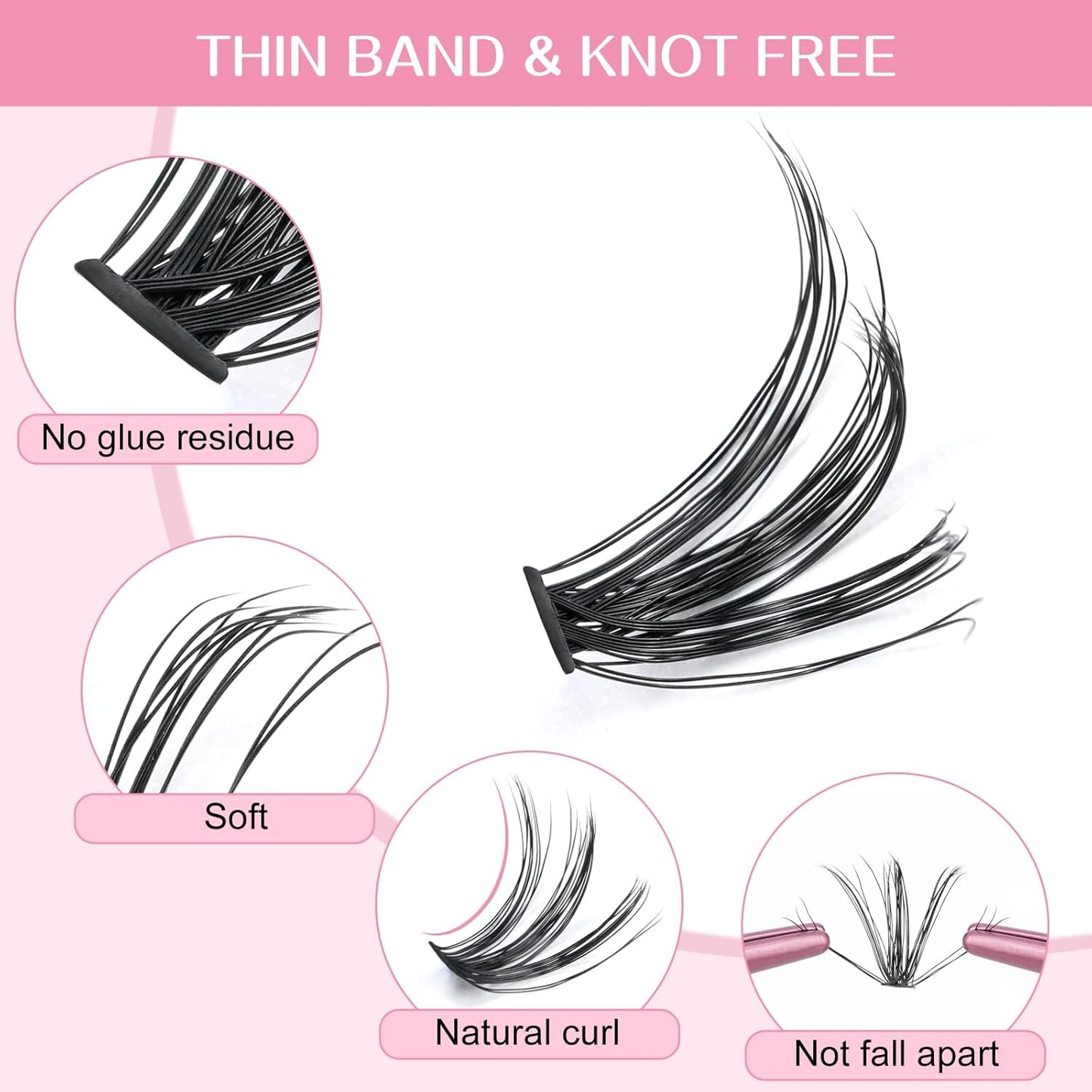 280 Pcs Individual Lashes 40D-C-0.07-10 Cluster Lashes C D Curl Wispy Lashes Bottom Lashes DIY Lashes At Home（40D-C-0.07-10）