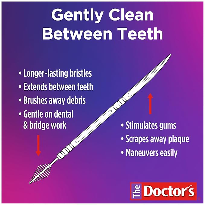 The Doctor's BrushPicks Interdental Toothpicks, Helps Fight Gingivitis, 275 Count (Pack of 12), White