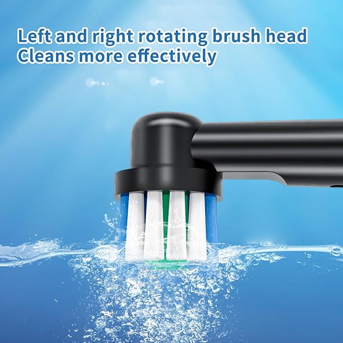 Deep Clean Rechargeable Electric Powered Toothbrush, Rechargeable Electric Toothbrush with 8 Brush Heads,Pressure Sensor to Protect Gums (White)