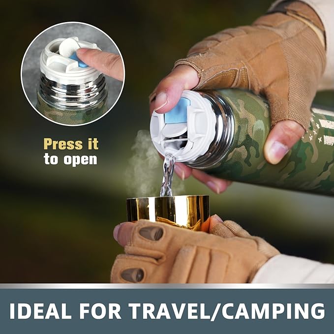 Birthday Gifts for Men Dad Him Adults Funny, 17 oz Camo Tumbler, Gifts for Dad Who Have Everything - Unique Anniversary Mens Presents for Boyfriend Husband, Camo Cup - Green