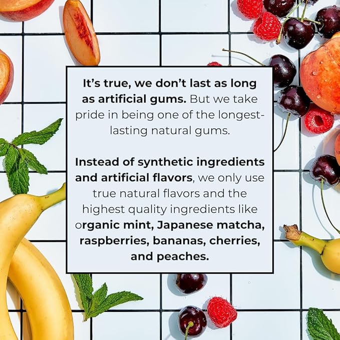 Refresh Gum, Xylitol, Natural, Sugar Free, Chewing Gum, Plastic Free, Natural Flavors & Organic Ingredients, Non GMO, Gluten Free, Vegan, 12 Count (Pack of 5), Raspberry