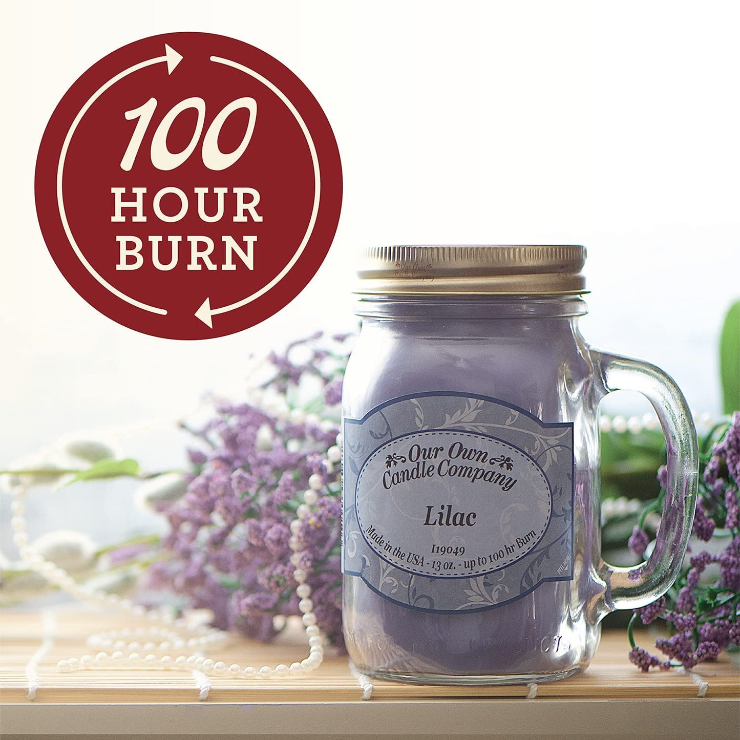 Our Own Candle Company, Banana Split Scented Mason Jar Candle, 100 Hour Burn Time, 13 Ounces