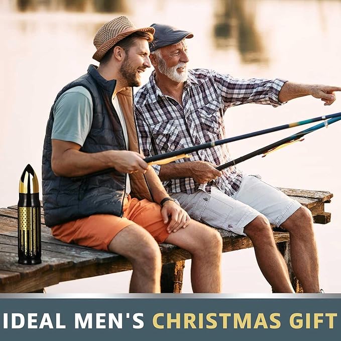 17oz Cool Tumbler Stainless Steel Gifts for Men Him Husband Dad - Unique Shaped Man Coffee Mug - Fishing Hunting Camping Christmas Birthday Gifts for Men - Stocking Stuffers White Elephant Gifts 2025