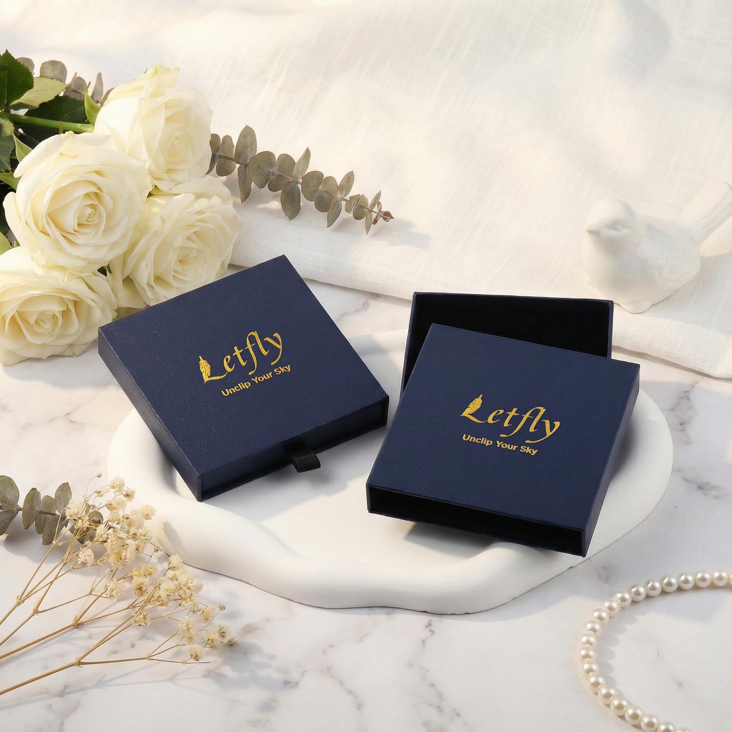 LETFLY Birth Flower Necklaces for Women, 18K Gold Plated Oval Shaped Handmade Floral Pendant, Pressed Flower Necklace Jewelry Gifts Harmony
