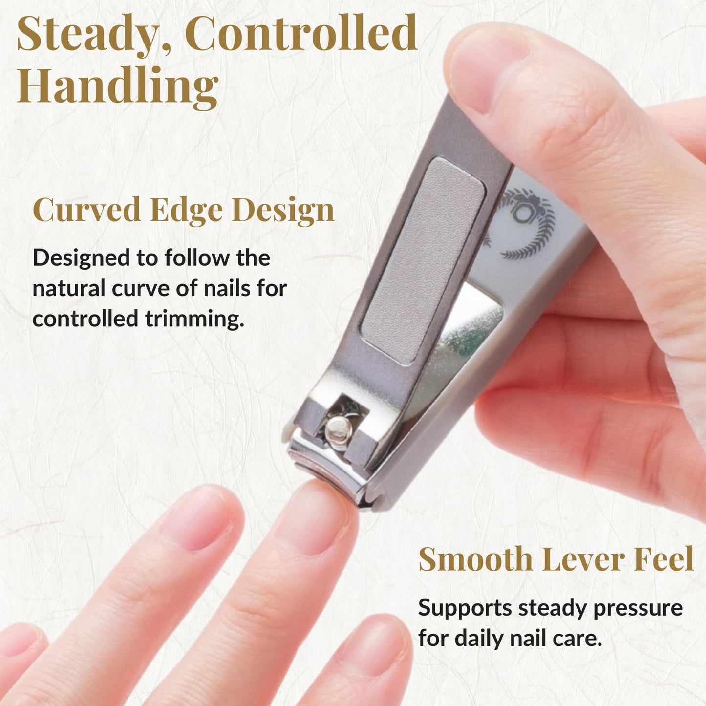 Wablade Japanese Nail Clippers, 2.8 Inch, Made in Seki Japan, Curved Carbon Steel Blade, Built-in Catcher & Nail File, Clean Controlled Trimming for Fingernails & Toenails (Toyotomi Hideyoshi)