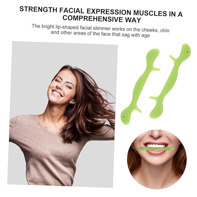 Smile Practice Tool Silicone Face and Mouth Exerciser for Speech and Stutter Correction Safe Portable and Easy to Use Green