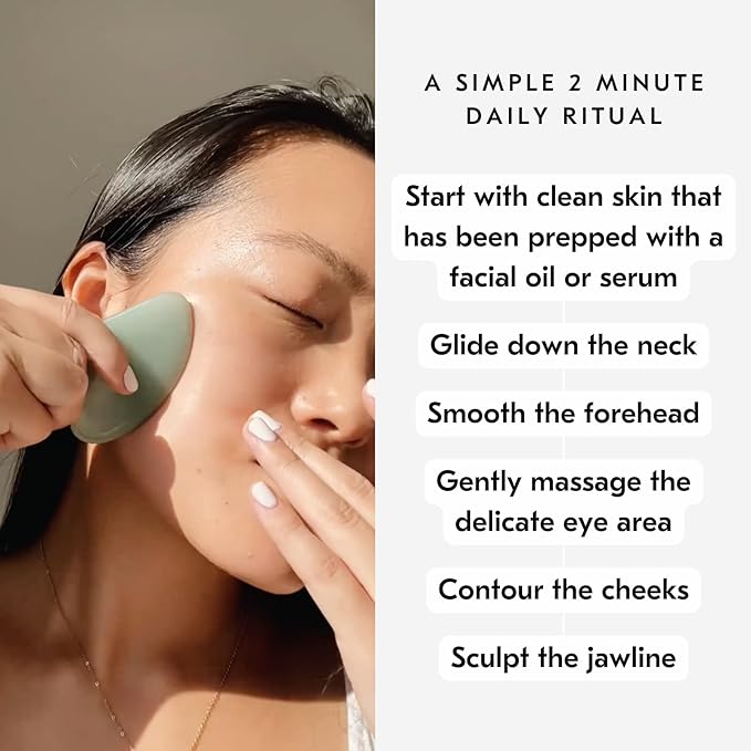 Mount Lai Amethyst Gua Sha Facial Tools – The Stone of Tranquility – Face & Body Guasha Tools for Self-Care, Massager for Sculpting, Muscle Tension Relief & Puffiness Reduction