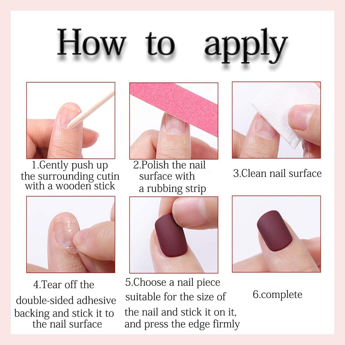 Medium Almond Press On Nails - Black French Tip with Bow Design, 24Pcs - Reusable, Easy Apply